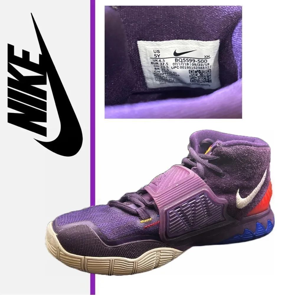 Nike Youth Purple Kyrie 6 Sneakers BQ5599-500- Size 5Y‎